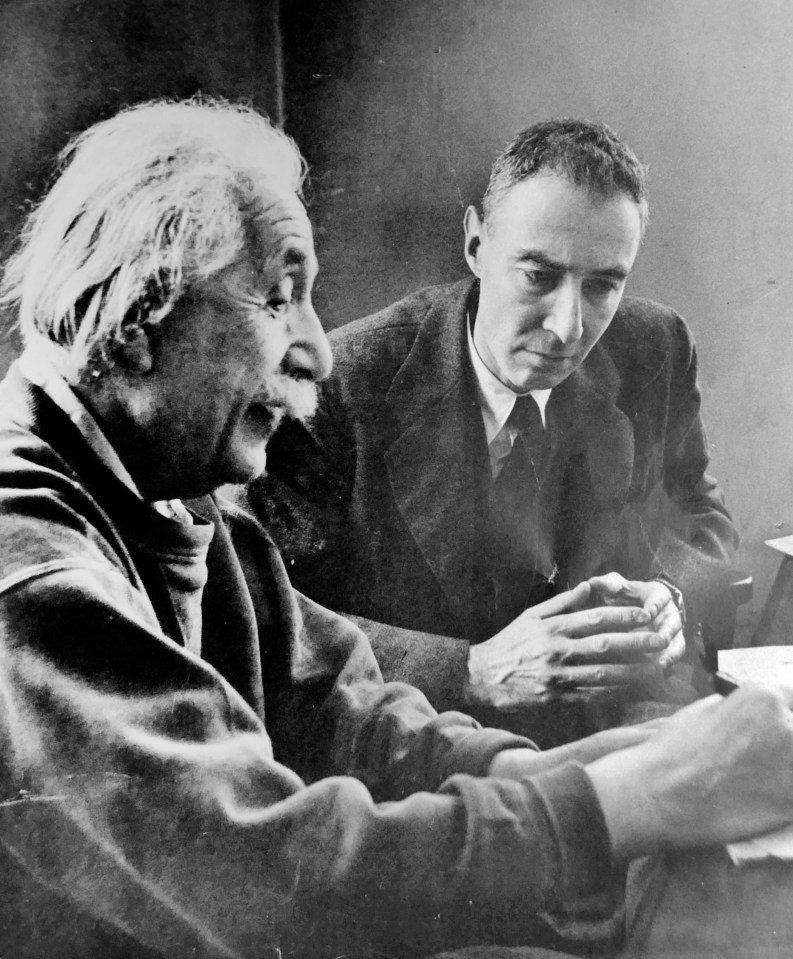 Oppenheimer with Einstein in 1947