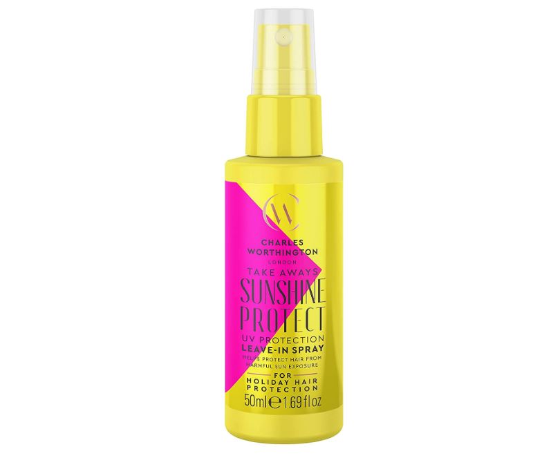 The travel size Charles Worthington Sunshine UV Protection Leave-in spray is £2.99 for a 50ml bottle