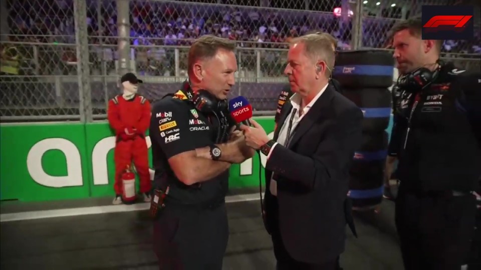 Red Bull boss Christian Horner made a cheeky gag at Martin