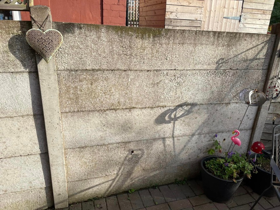 Nikki has been praised after showing how she transformed the ugly concrete walls in her garden