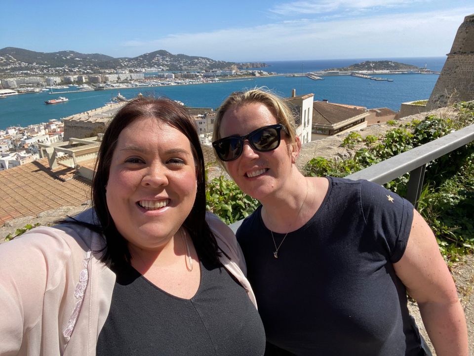 Clare Jeffs and Hannah Brown enjoyed a day trip to Ibiza and say it was cheaper than a trip to London