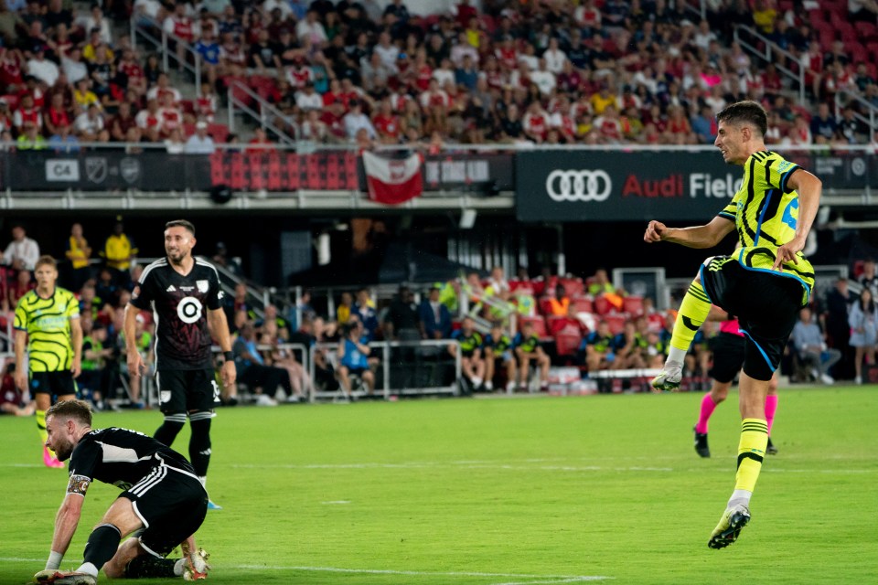 Kai Havertz scored his first Arsenal goal as they thrashed the MLS All-Stars