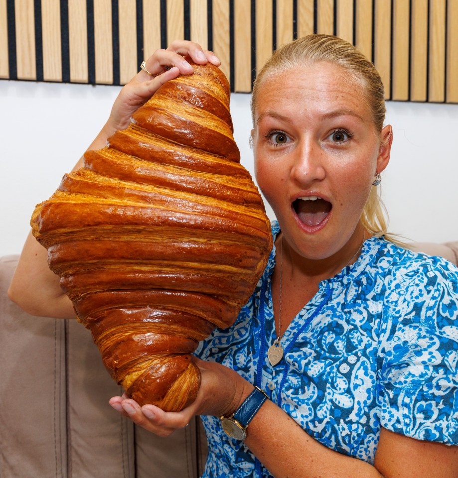 Eleanor Sharples gets stuck into a giant croissant from Philippe Conticini