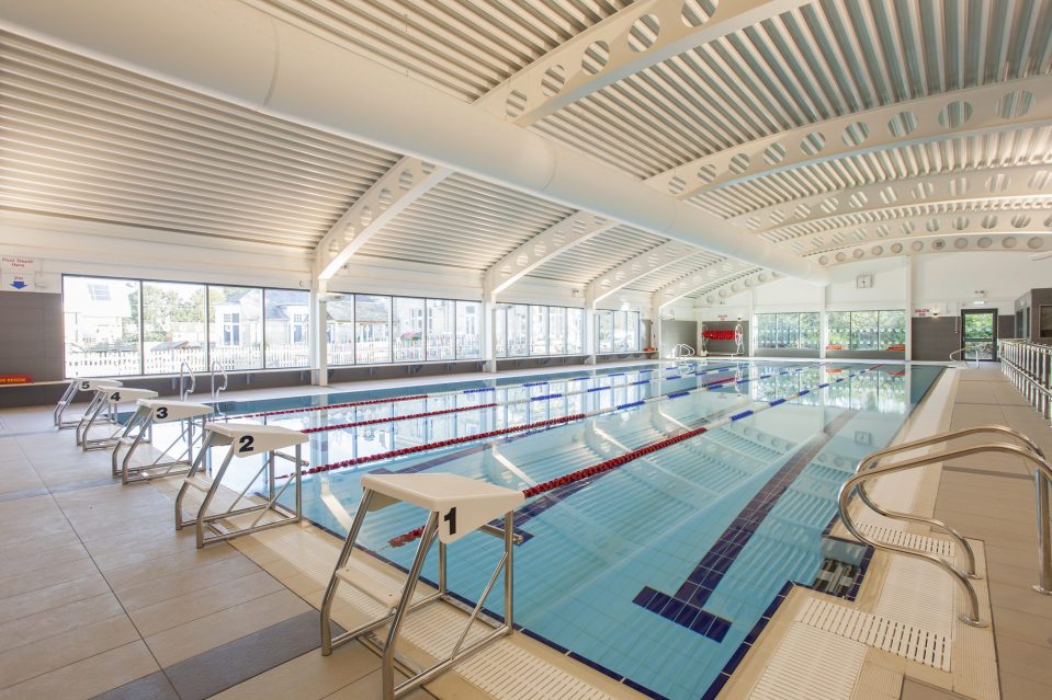 The swimming pool at Lambrook School, where the young royals attend lessons