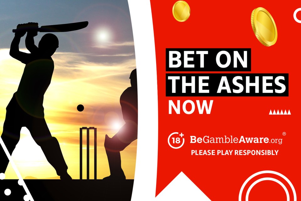 Bet on The Ashes now. 18+ BeGambleAware.org Please play responsibly.