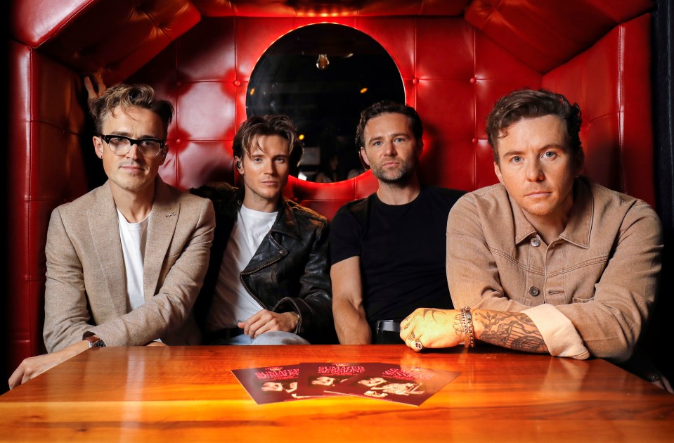 The McFly singer, second left, opened up on Matt Willis' new podcast