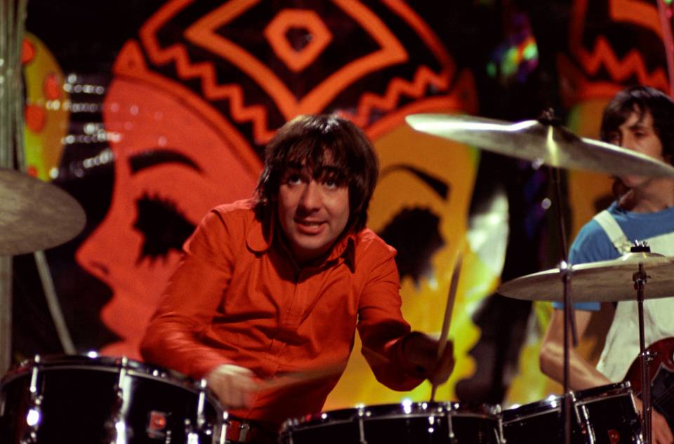 The Who's Keith Moon bashing away on his beloved drums