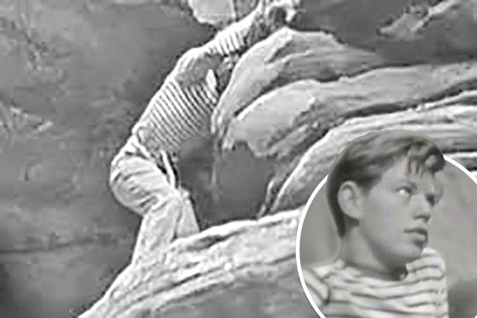 Mick climbing on 1959 TV show as a teen