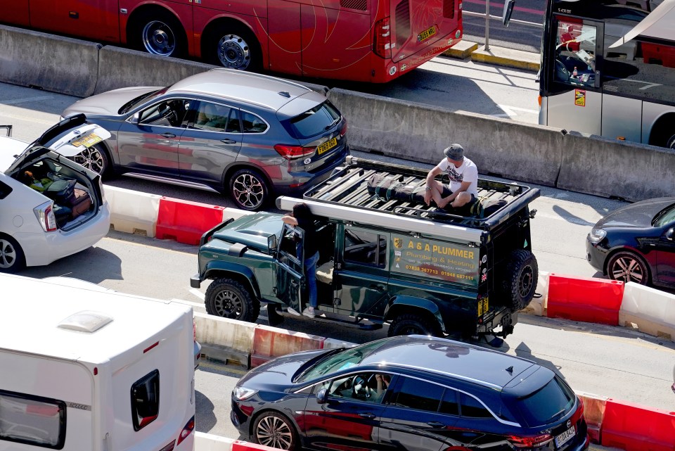 Passengers are facing up to a two-hour wait for checks by French border officials