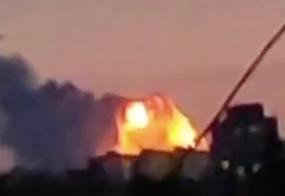 The strike hit a Russian ammunition depot