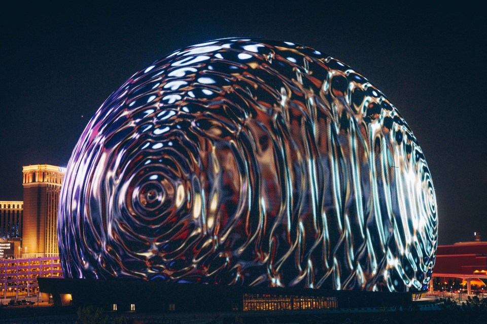 The MSG Sphere is covered in hi-tech LED screens