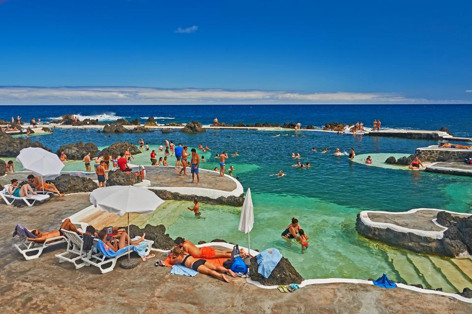 One of the rock pools has been turned into a lido facility