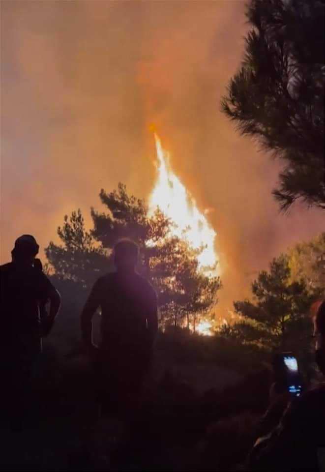 Firefighters fought all night to tackle the fire while three villages were forced to evacuate