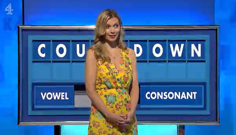 Countdown’s Rachel Riley brought the glamour in a plunging summer dress on the Channel 4 show