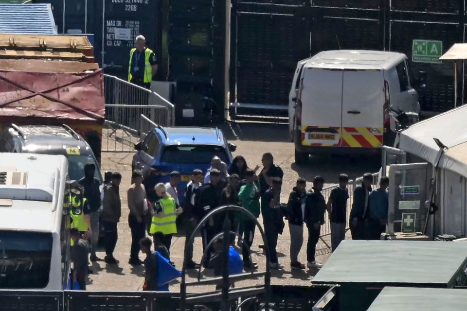 Migrants were picked up at Dover in Kent today