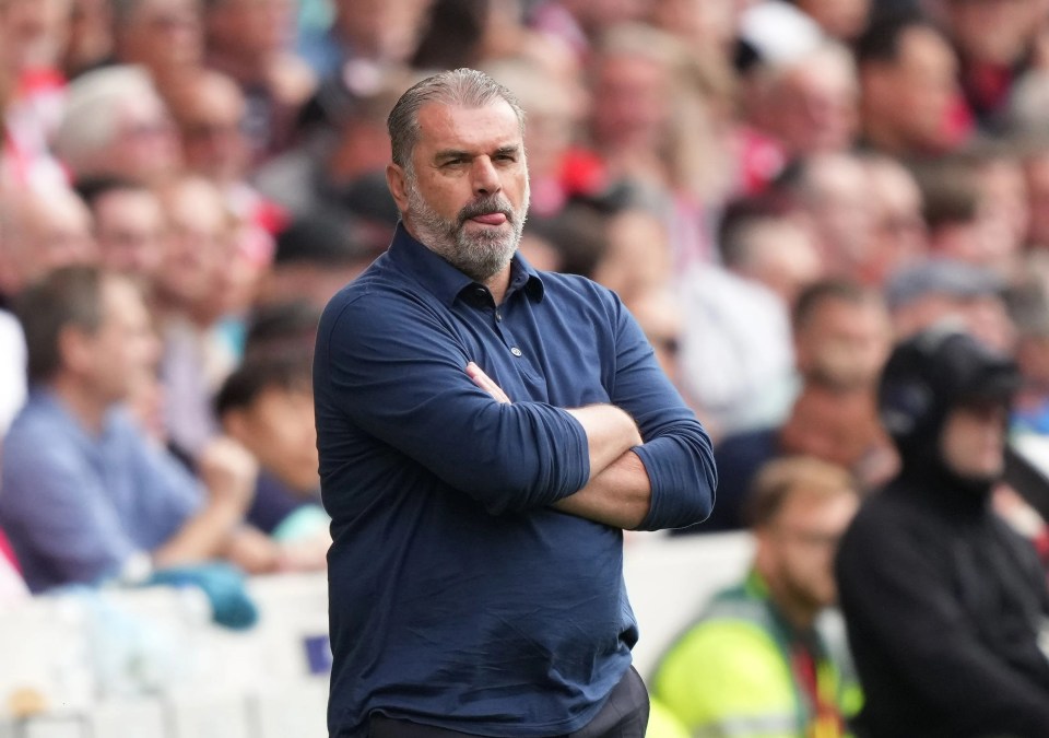 Ange Postecoglou took charge of his first game as Spurs boss