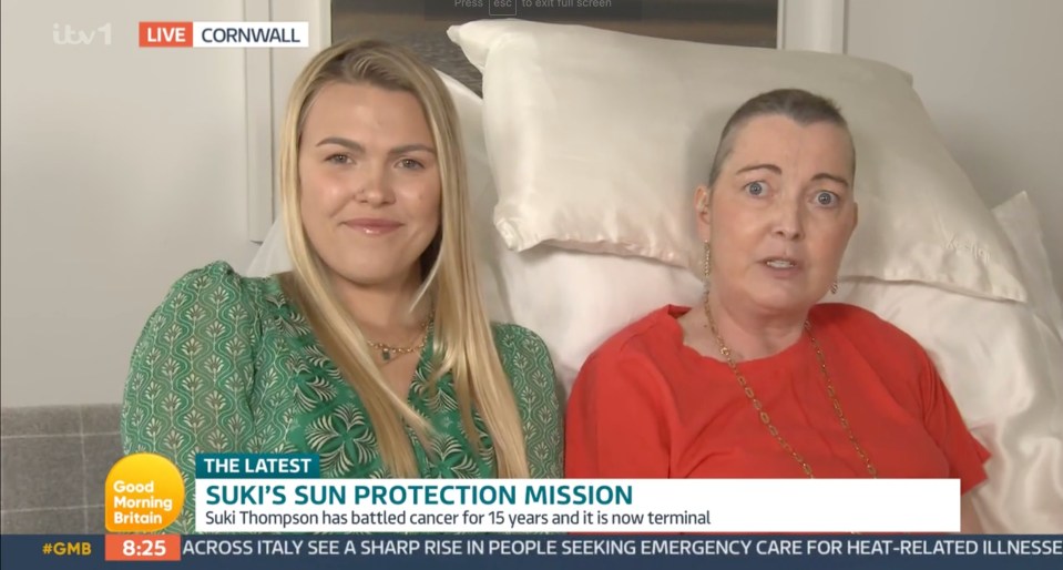 The cancer campaigner, right, last appeared on GMB on July 19