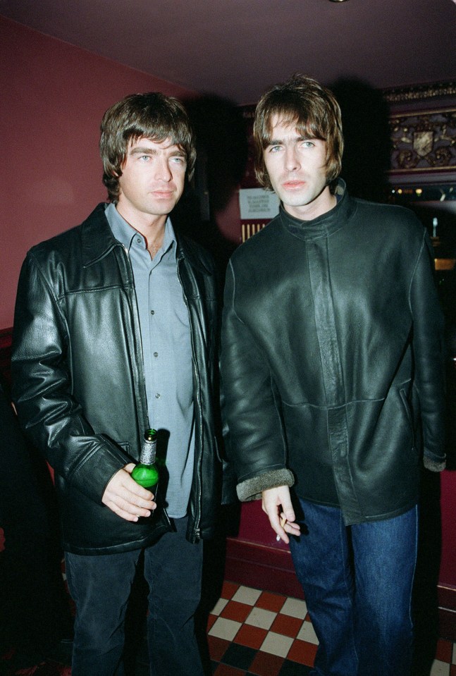 Noel and Liam together in 1998 at the height of Oasis