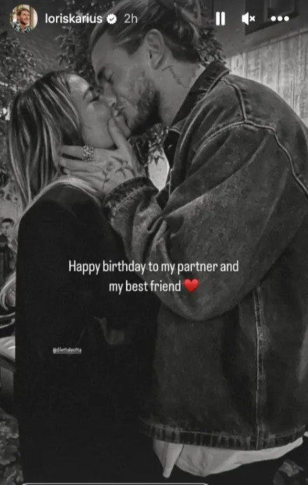 Karius wished his partner a happy birthday on Instagram