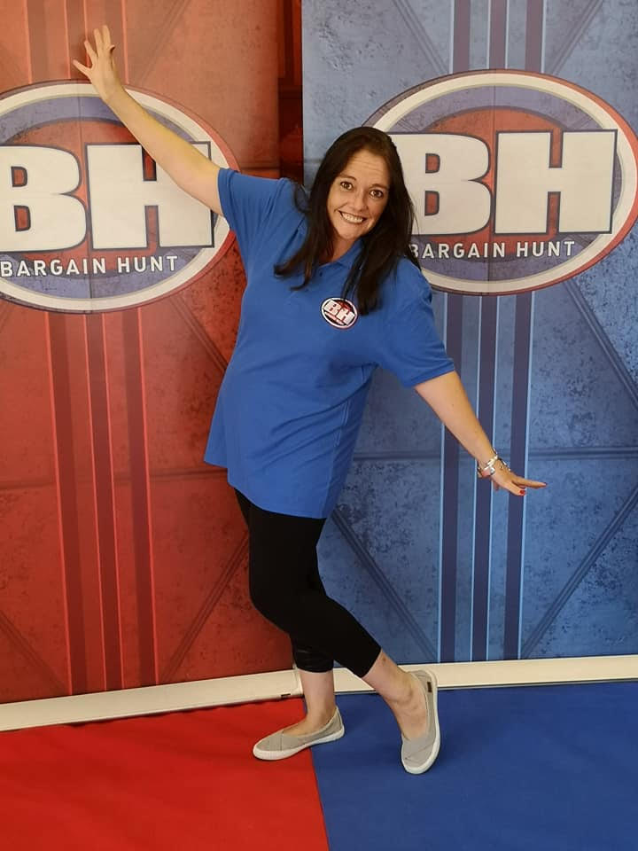 Emma Tighe appeared on Bargain Hunt alongside her husband Stuart in 2019