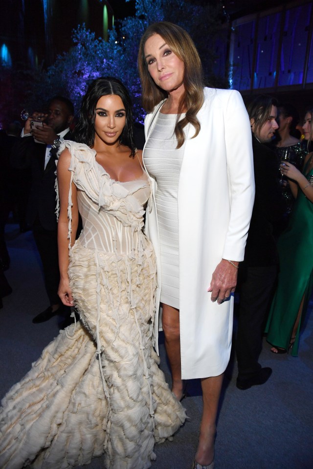 Kim Kardashian with Caitlyn Jenner, who was previously known as Bruce