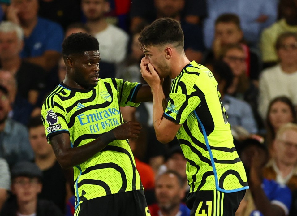 Thomas Partey and Declan Rice linked up to identify a problematic contact lens