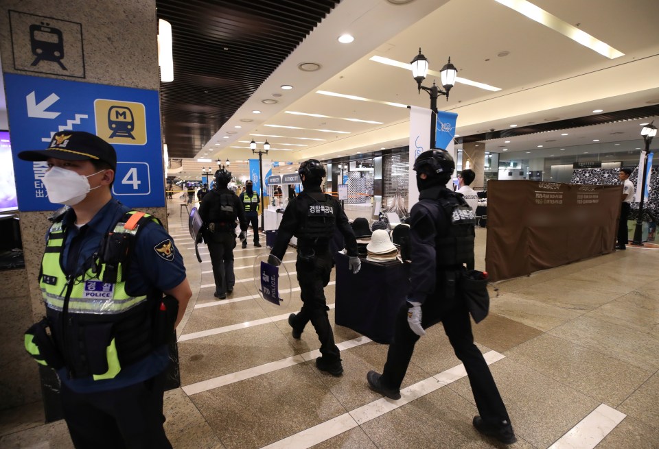 A man rammed his car into pedestrians near a shopping centre