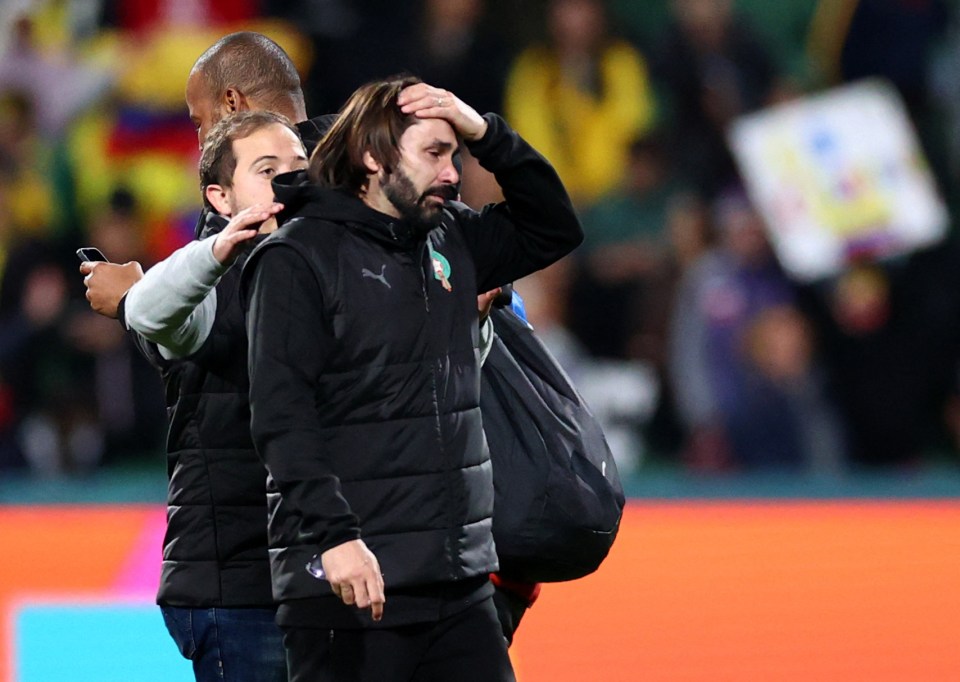 Morocco boss Pedros broke down in tears after the match