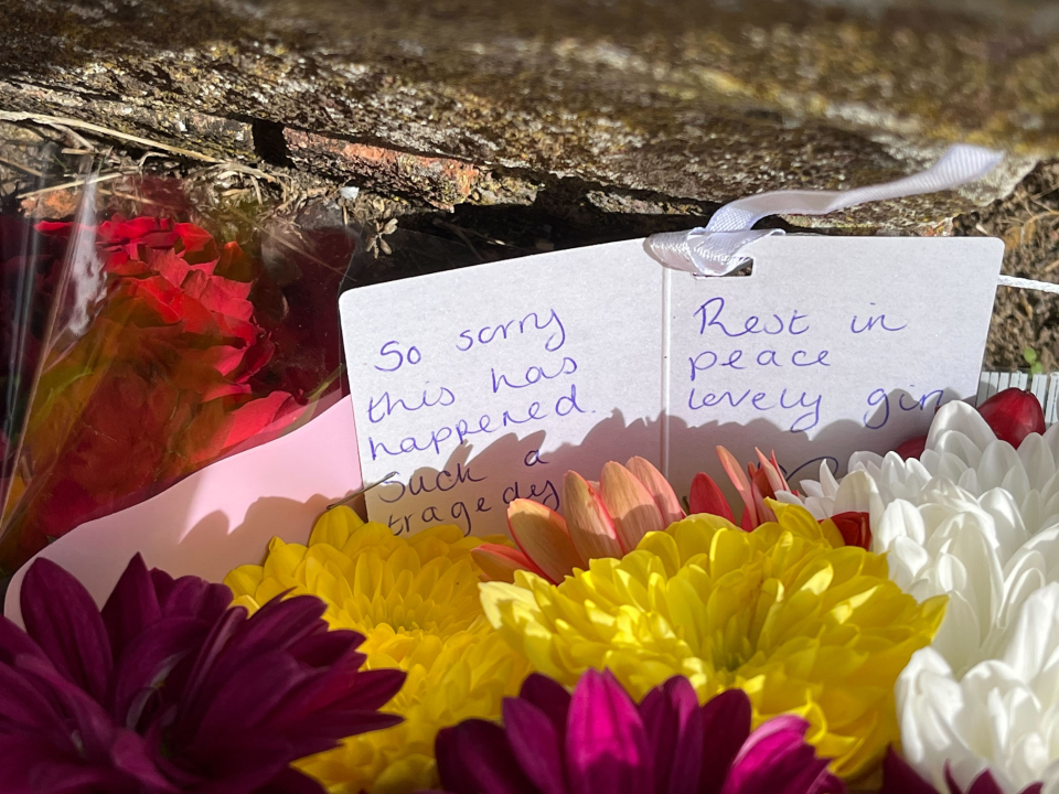 A heartfelt tribute left at the scene