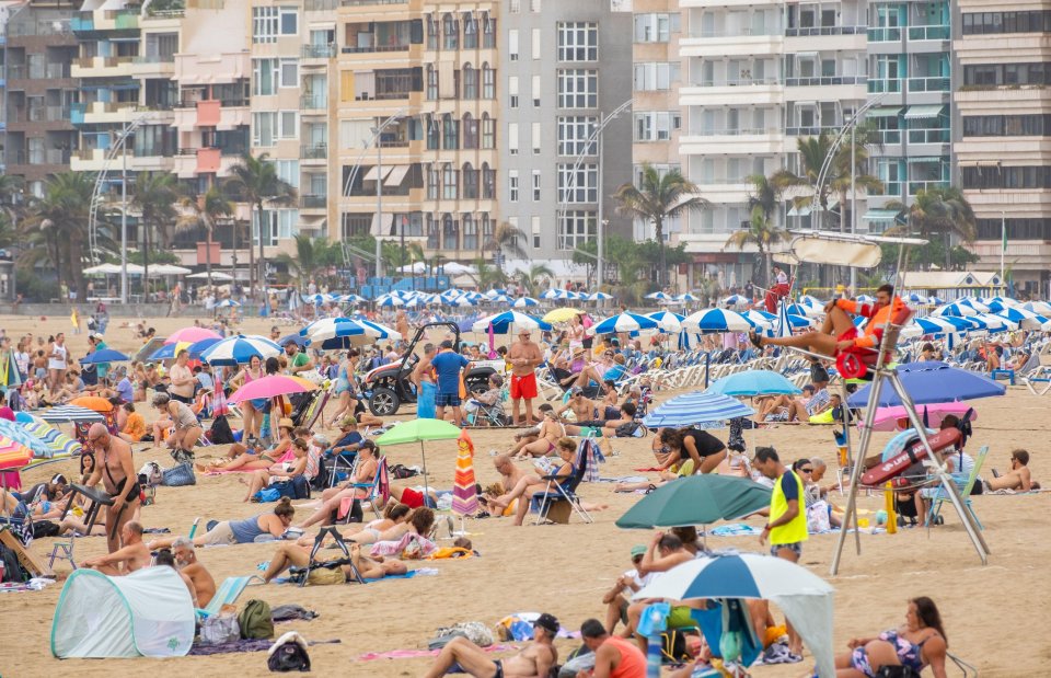 Spain, where many Brits hit resorts such as Gran Canaria, was second on the list