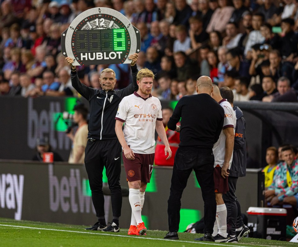 Kevin De Bruyne limped off against Burnley on Friday