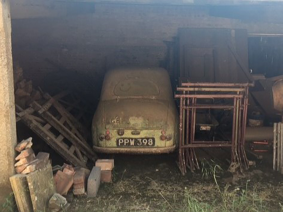 The classic car had been abandoned in a shed for nearly 50 years