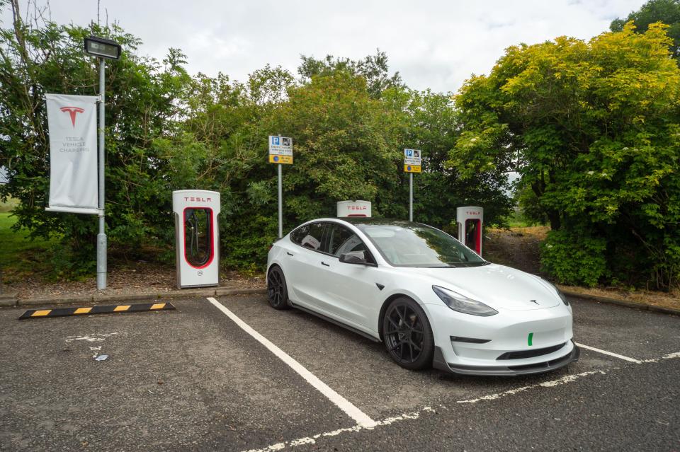 Anshul Gupta says he was able to drive from California up to Washington state in a rented Tesla last month (stock image)