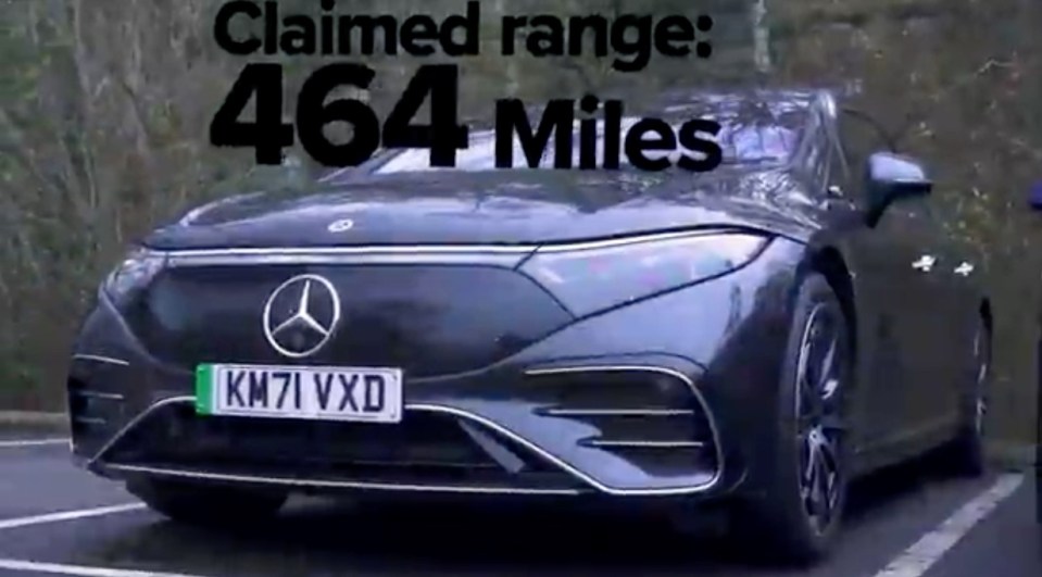 The Mercedes-Benz claimed to have a range of 464 miles