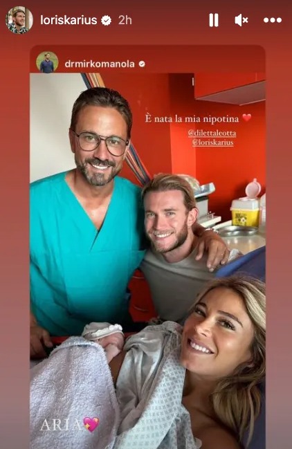 The Newcastle goalkeeper proudly shared a snap after the birth