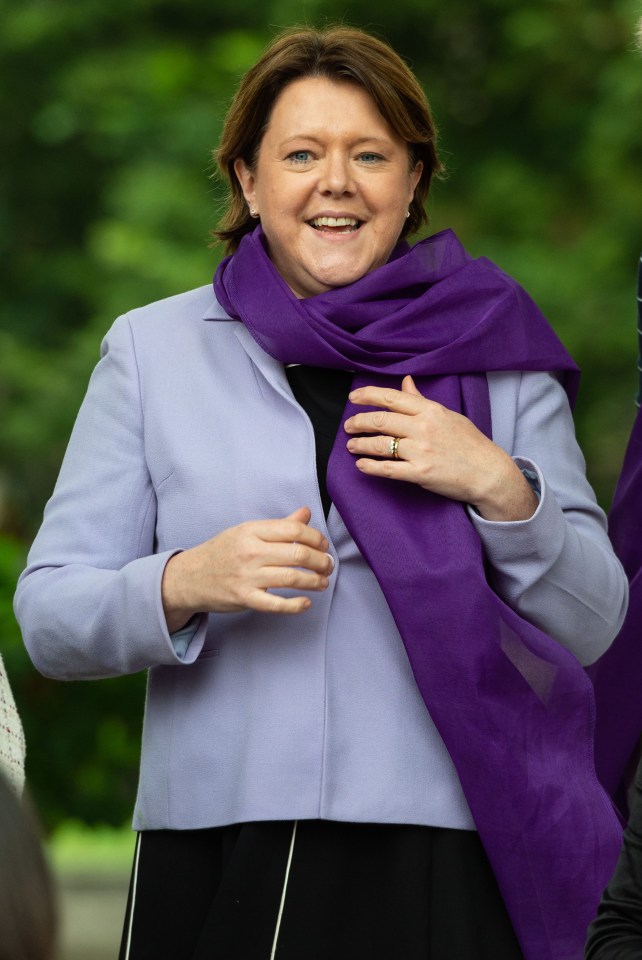 Mandatory Credit: Photo by Ray Tang/REX/Shutterstock (9703092e) Female politician Maria Miller stands next to a statue of suffragette Millicent Fawcett to launch Processions, the UK's largest ever artwork created by women. Launch of Processions Photocall, London, UK - 04 Jun 2018