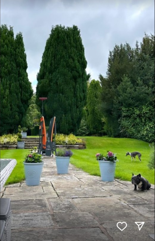 Gemma gave a glimpse of her huge garden outside her mansion on Instagram