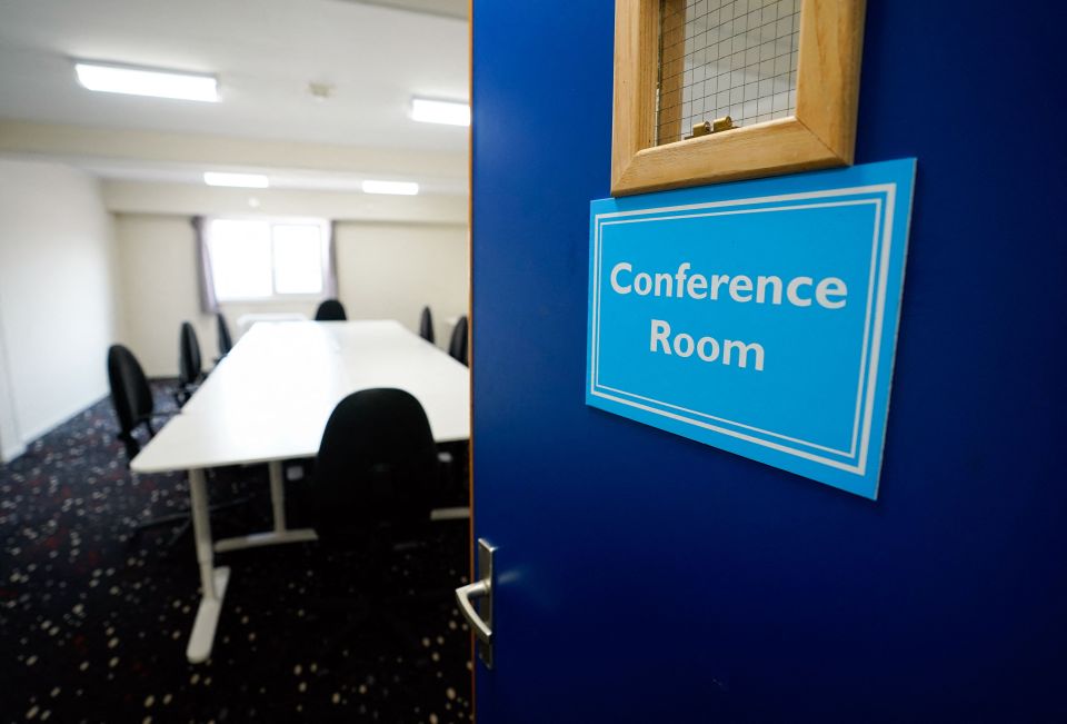 The barge also has conference rooms