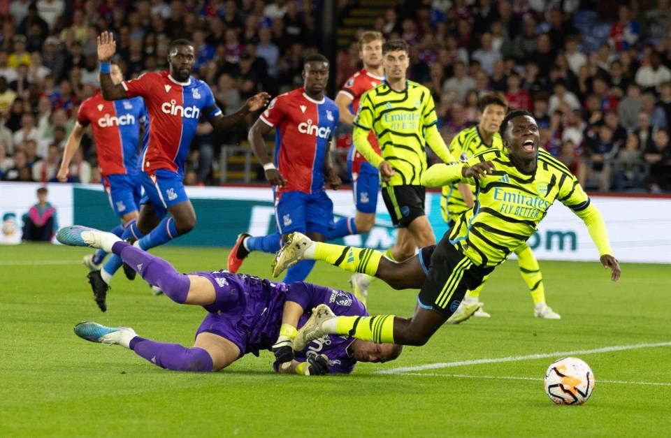 Sam Johnstone took down Nketiah for the penalty