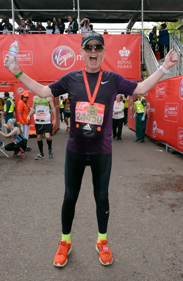 Chris, who did the London marathon this year, cannot run for one month after treatment