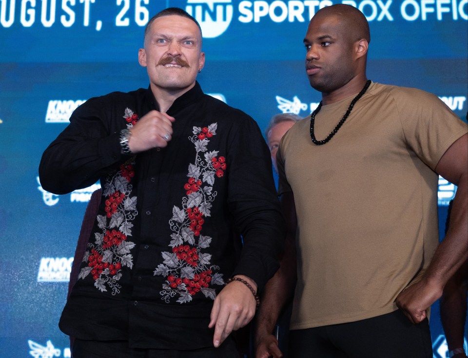 Oleksandr Usyk, left, and Daniel Dubois, right, will face off on Saturday night