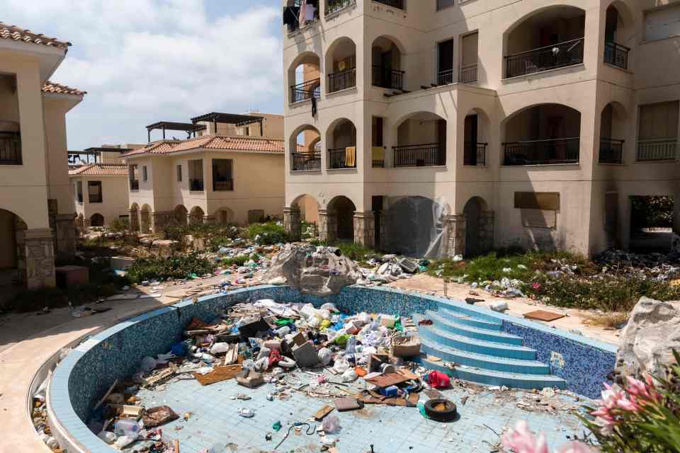 The former three-star complex was left in ruins