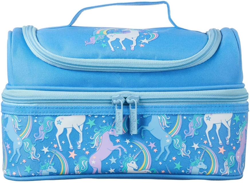 This cool Smiggle lunchbox has a two-tier design