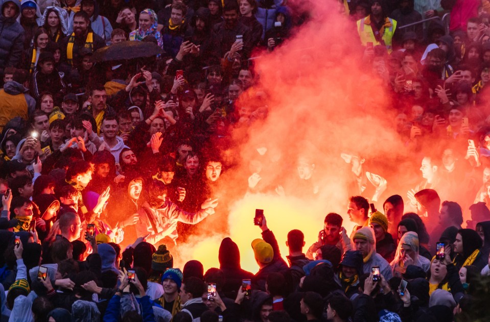 Football-mania has swept up Australia with wild scenes after beating France