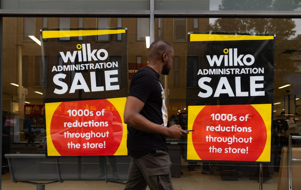 Wilko started placing administration sale signs in hundreds of its stores over the weekend