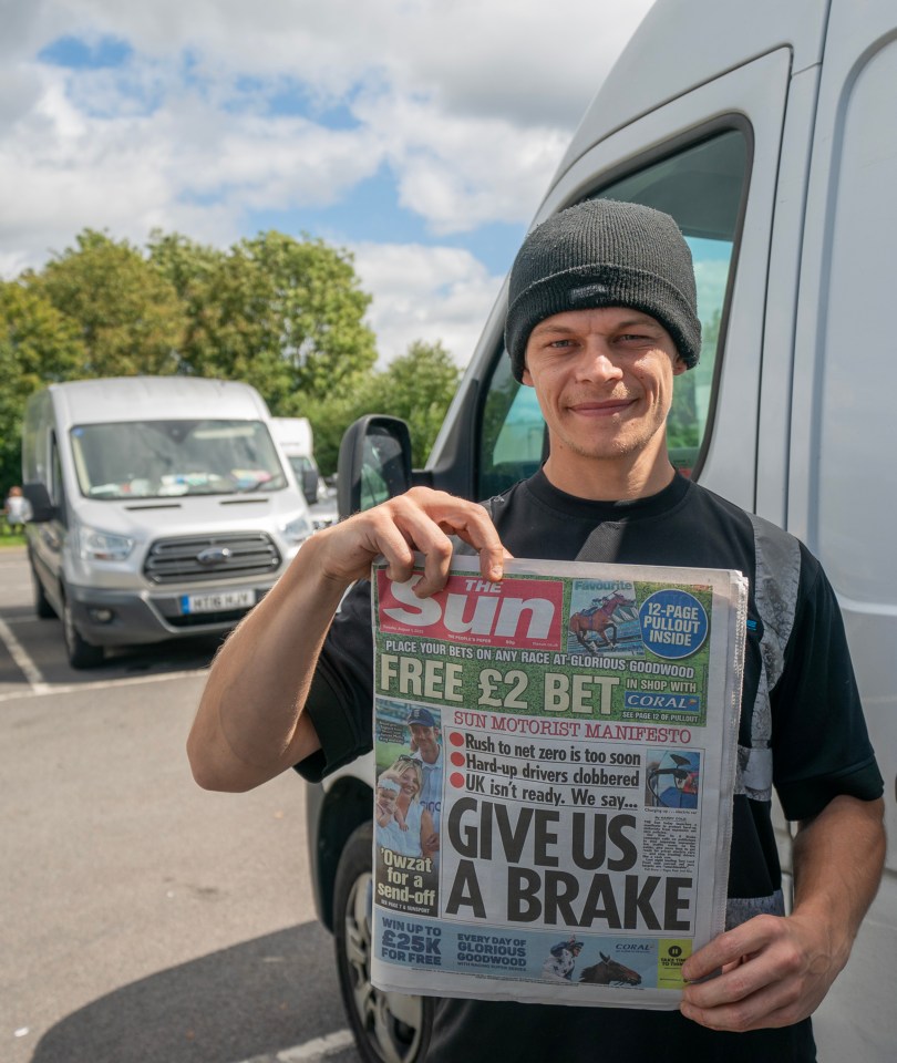 Van driver Luke Wood supports our manifesto to ban low-emission zones — including London’s Ulez extension