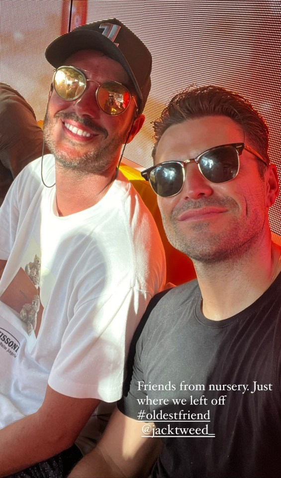 Mark has been partying in Ibiza with Jack Tweed