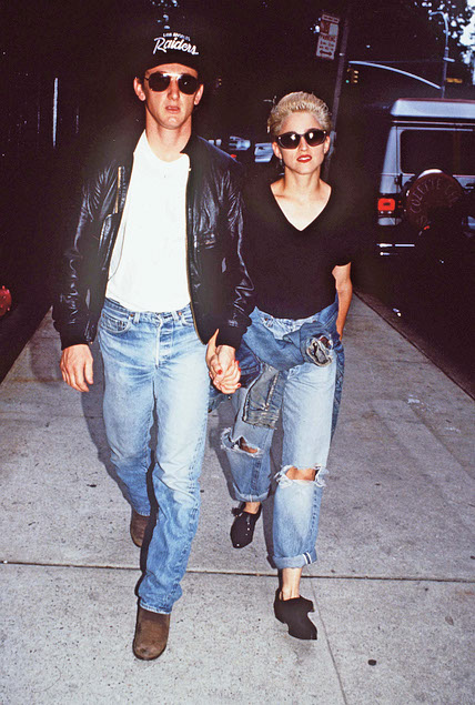 Madonna with first husband Sean Penn