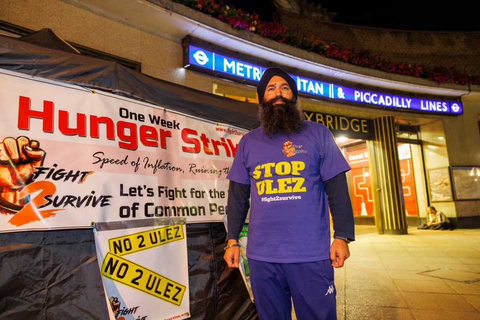 Ex-British Army officer Prabhdeep Singh has gone on hunger strike over Sadiq Khan's Ulez expansion