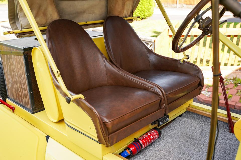 The comfortable leather seats are in great condition